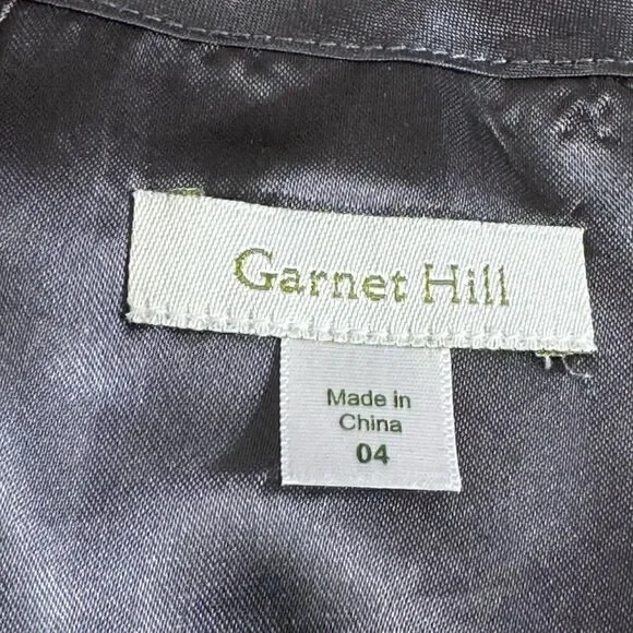 Garnet Hill Dress womens size 4 Boheme Easy Lace shift front Tie Romance Gray - Picture 8 of 13